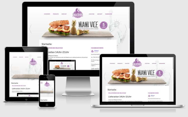 Delicious Sandwich Webdesign